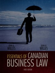Cover of: Essentials of Canadian business law by John A. Willes