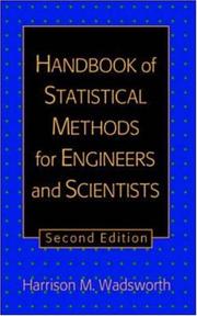 Cover of: Handbook of statistical methods for engineers and scientists