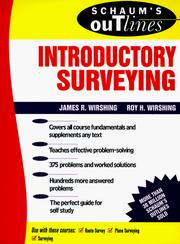 Cover of: Schaum's outline of theory and problems of introductory surveying by James R. Wirshing