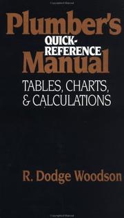 Cover of: Plumber's Quick-Reference Manual: Tables, Charts, and Calculations