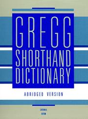 Cover of: Gregg shorthand dictionary by John Robert Gregg