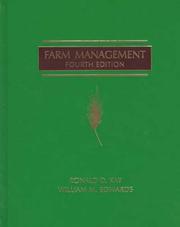 Cover of: Farm management by Ronald D. Kay, Ronald Kay, William M. Edwards, Patricia A Duffy, Ronald D. Kay