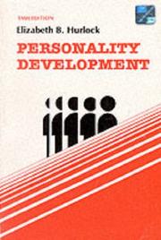 Cover of: Personality Development by Elizabeth B. Hurlock