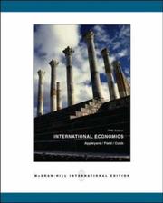 Cover of: International Economics by Dennis R. Appleyard, Alfred J. Field, Steven Cobb