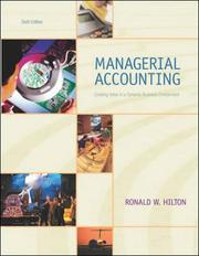 Cover of: Managerial Accounting by Ronald Hilton