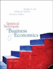 Cover of: Statistical Techniques in Business and Economics