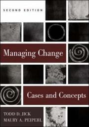 Cover of: Managing Change by Todd Jick, Maury Peiperl