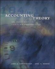 Cover of: Accounting Theory: An Information Content Perspective