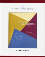 Cover of: Strategic Management by Gregory G. Dess, Tom Lumpkin