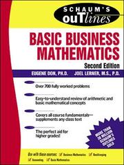 Cover of: Schaum's Outline of Basic Business Mathematics (Schaum's Outline)