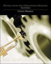 Cover of: Production and Operations Analysis by Steven Nahmias
