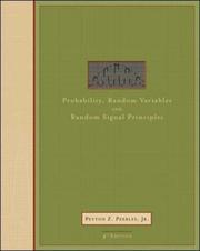 Cover of: Probability, Random Variables, and Random Signal Principles by Peyton Z., Jr. Peebles