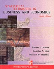 Cover of: Statististical Techniques in Business and Economics