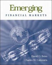 Cover of: Emerging Financial Markets