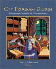 Cover of: C++ Program Design by James P. Cohoon, Jack W. Davidson
