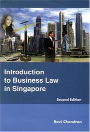 Cover of: Introduction to Business Law in Singapore, 2nd edition