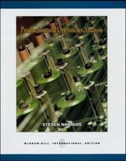 Cover of: Production and Operations Analysis by Steven Nahmias, Steven Nahmias