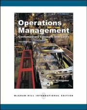 Cover of: Operations Management by Roger G. Schroeder