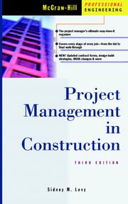 Cover of: Project Management  In Construction by Sidney M. Levy, Sidney M. Levy