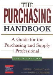 Cover of: The Purchasing Handbook: A Guide for the Purchasing and Supply Professional