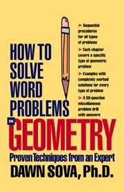 Cover of: How to Solve Word Problems in Geometry (How to Solve Word Problems (McGraw-Hill))