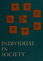 Cover of: Individual in society