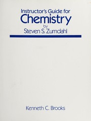 Cover of: Instructor's guide for Chemistry: by Steven S. Zumdahl