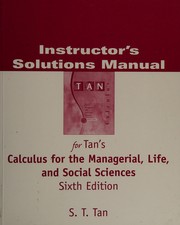 Cover of: Instructor's solutions manual for Calculus for the managerial, life, and social sciences, sixth edition