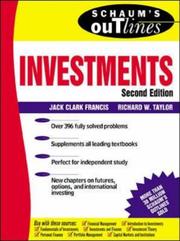 Schaum's Outline of Investments by Jack Clark Francis