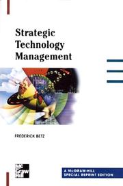 Cover of: Strategic Technology Management