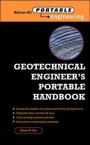 Cover of: Geotechnical  Engineer's Portable Handbook by Robert W. Day