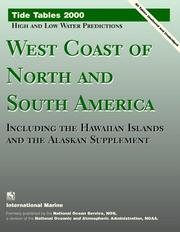 Cover of: Tide Tables 2000, West Coast of North and South America by United States. National Oceanic and Atmospheric Administration.