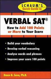 Cover of: Schaum's Quick Guide to the SAT