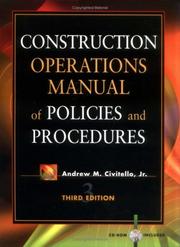Cover of: Construction Operations Manual of Policies and Procedures by Andrew M. Civitello, Sidney M. Levy, Andrew M. Civitello