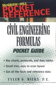 Cover of: Civil Engineering Formulas (Pocket Guide) by Tyler G. Hicks