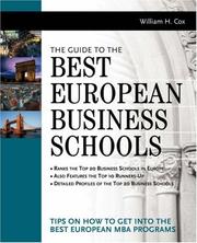 Cover of: The Guide to Best European Business Schools by William Cox