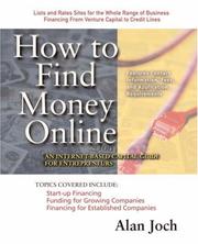 Cover of: How to Find Money Online by Alan Joch