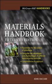 Cover of: Materials Handbook (Handbook) by John A. Vaccari
