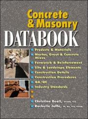 Cover of: Concrete and masonry databook by Christine Beall
