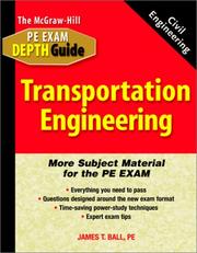 Cover of: Transportation Engineering by James T. Ball