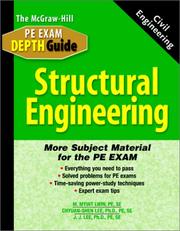 Cover of: McGraw-Hill civil engineering PE exam depth guide | M. Myint Lwin