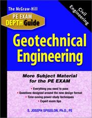 Cover of: The McGraw-Hill civil engineering PE exam depth guide: geotechnical engineering