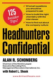 Cover of: Headhunters Confidential