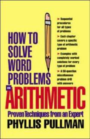 Cover of: How Solve Word Problems in  Arithmetic by Phyllis Pullman