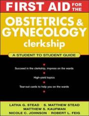 Cover of: First Aid for the Obstetrics & Gynecology Clerkship