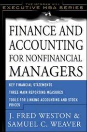 Finance and accounting for nonfinancial managers by Samuel C. Weaver, J. Fred Weston