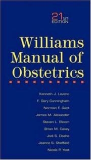 Cover of: Williams Manual of Obstetrics