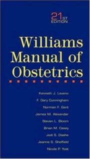Cover of Williams manual of obstetrics