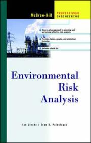 Cover of: Environmental Risk Analysis by Ian Lerche, Evan K. Paleologos