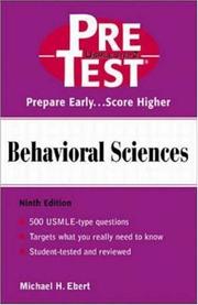 Cover of: Behavioral Sciences by Michael H. Ebert